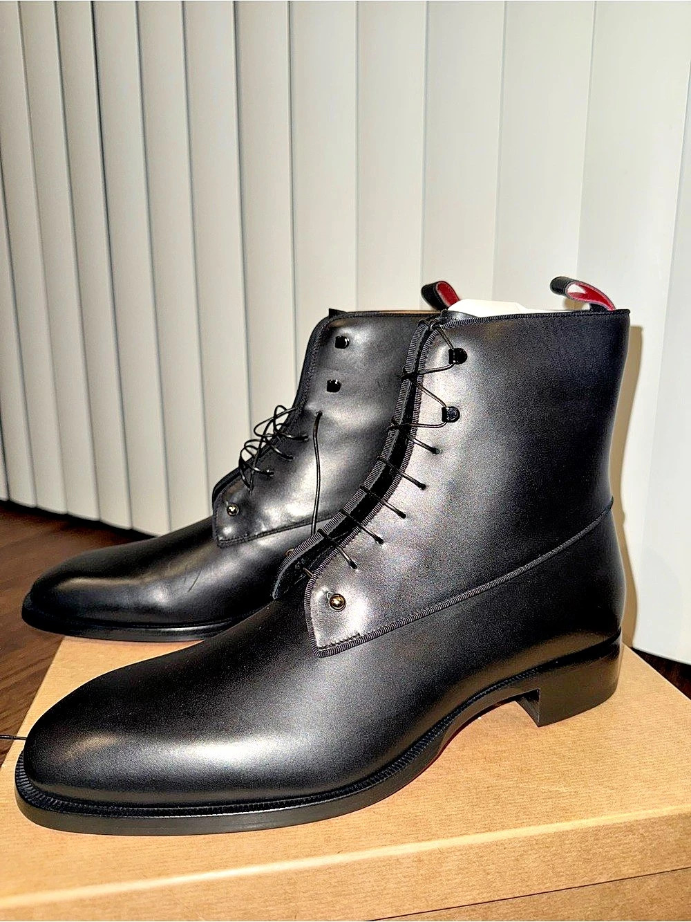 Christian Louboutin Chbelibot Leather Boots — Size 46 / US 13